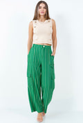 Emerald Pinstripe Cargo Pants