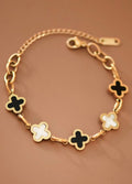 black and white mother pearl clover Bracelet