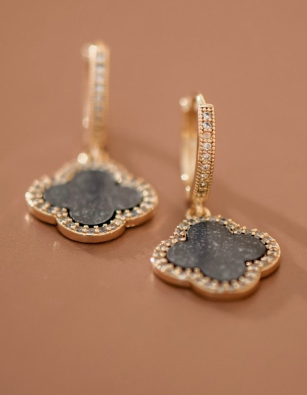 Black Clover Drop Earrings