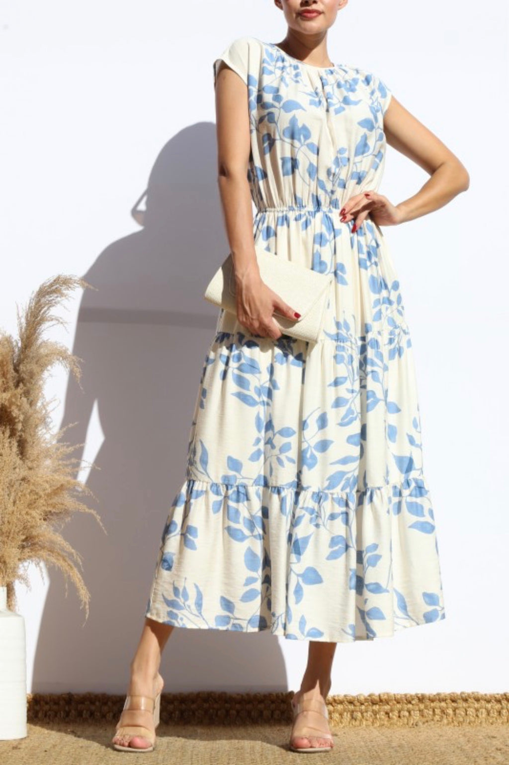 Blu Blossom Midi Dress