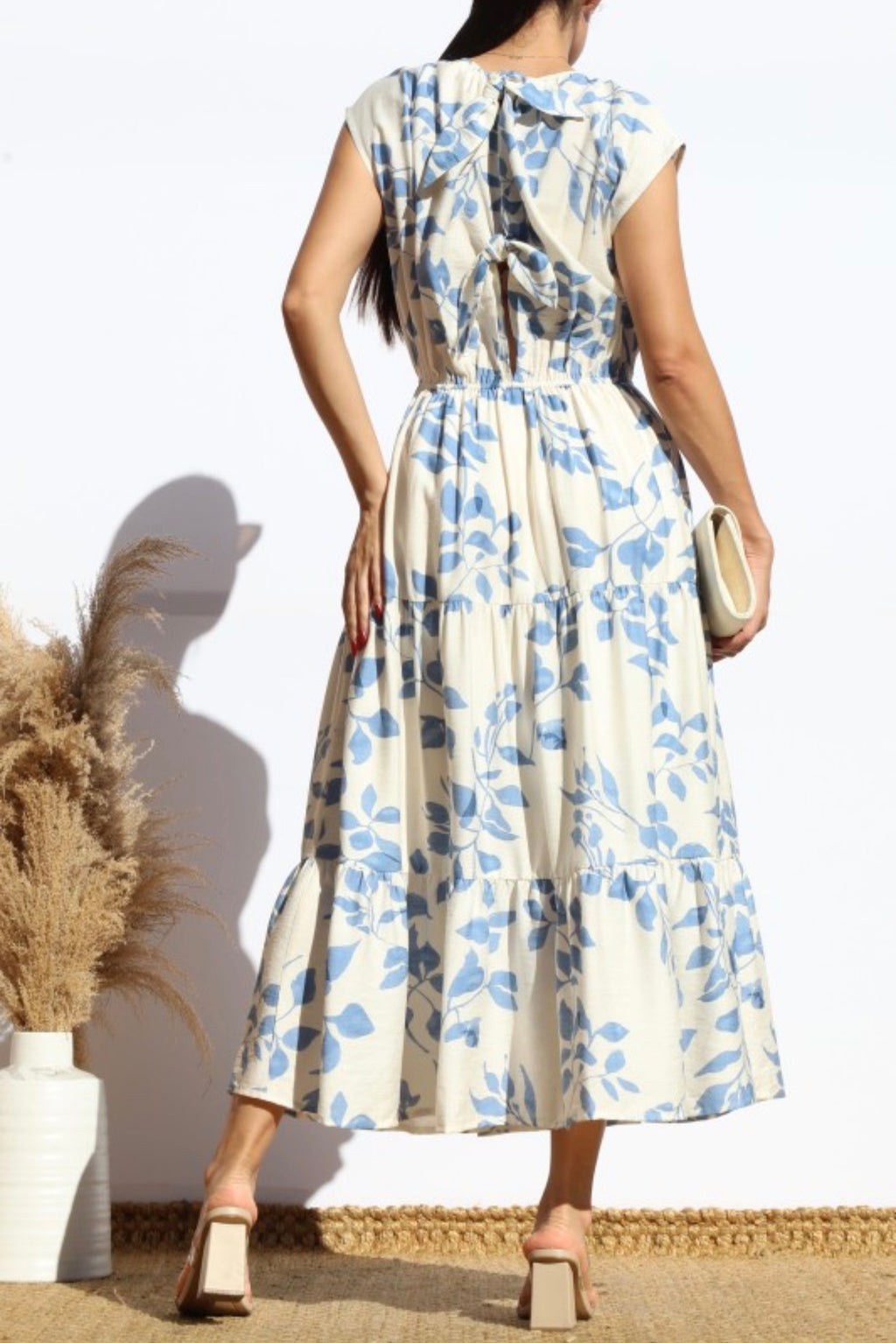 Blu Blossom Midi Dress