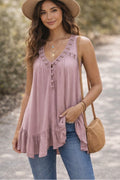 Blush Crochet Lace Babydoll Top