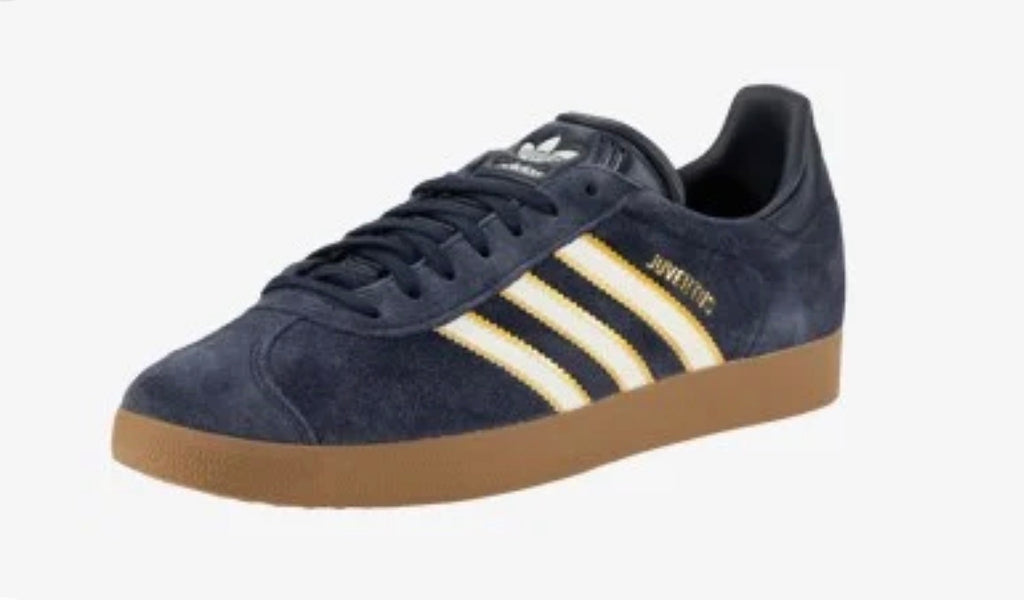 Adidas Gazelle Terrace Sneakers- Blue/White/Gold (MENS)