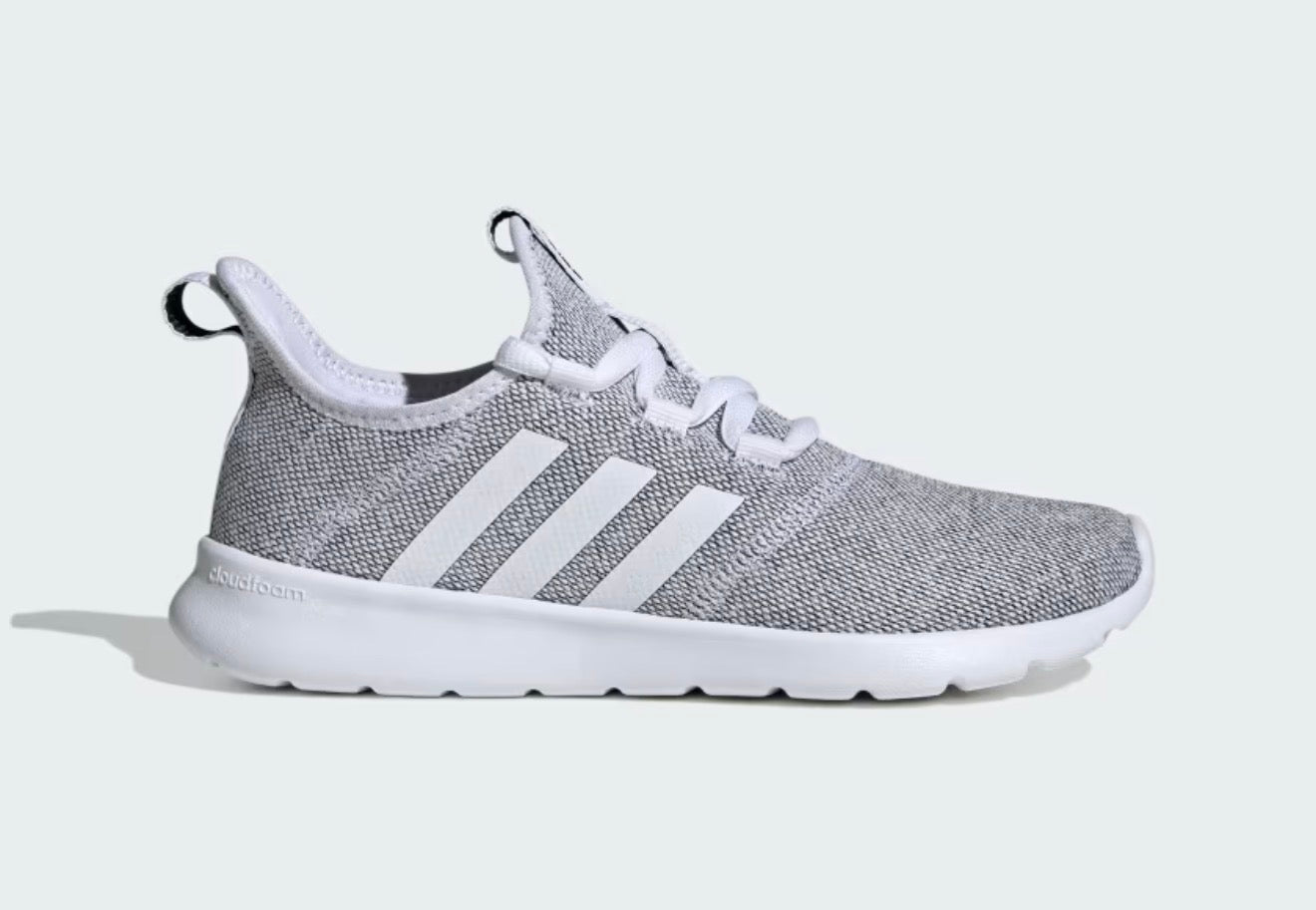 Adidas CloudFoam Pure Sneakers- White/Grey Knit
