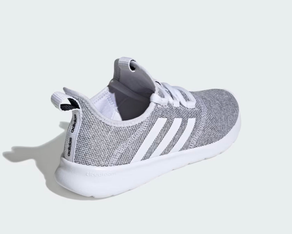 Adidas CloudFoam Pure Sneakers- White/Grey Knit
