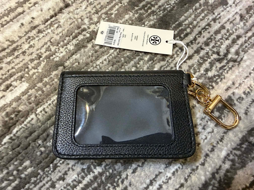 Authentic Tory Burch Thea Flap Card Case - Black