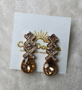 Champagne Crystal Drop Earrings