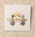 Fine Cubic Zirconia Teardrop Drop Earrings