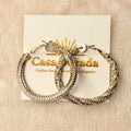 Gold Crystal Hoop Earrings