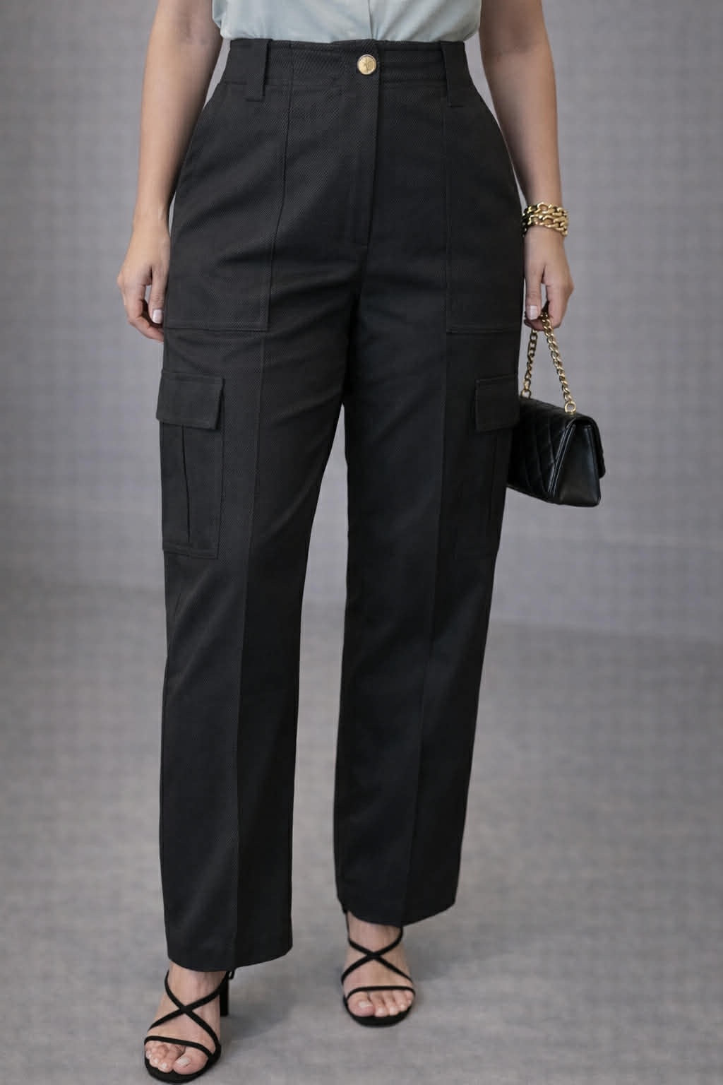 Lupita Utility Trouser-Black