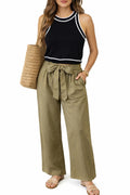 JD High-Waist Utility Pants-Olive