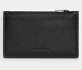 Coach Pebbled Leather Zip Card Wallet