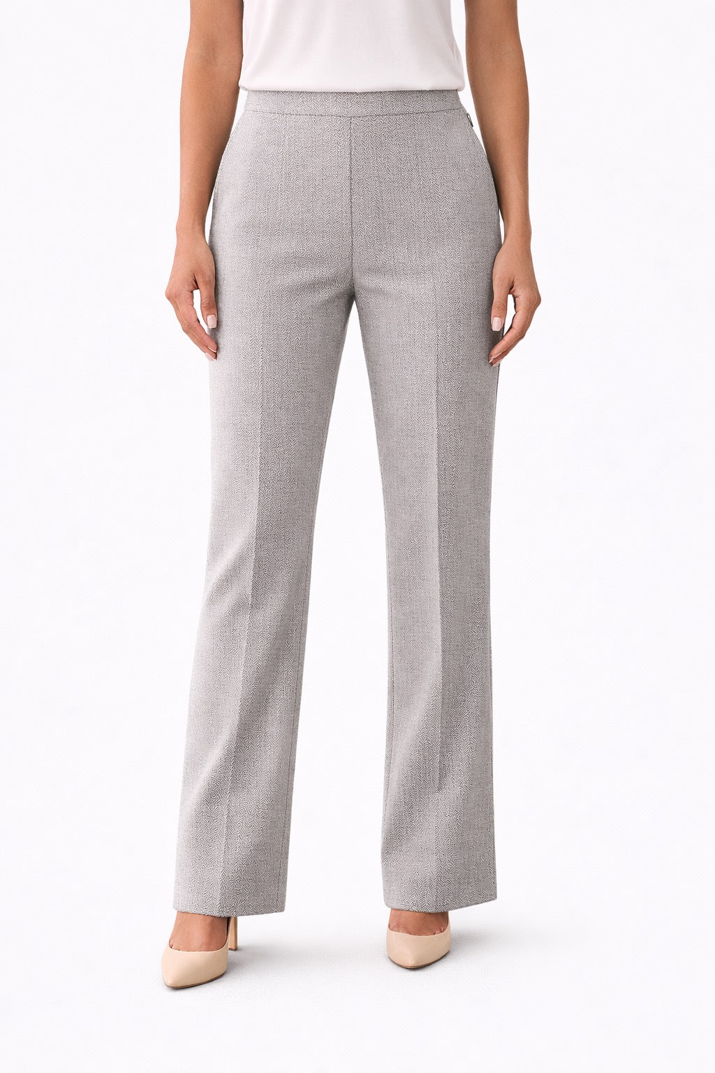 Valencia High Waist Herringbone Trouser