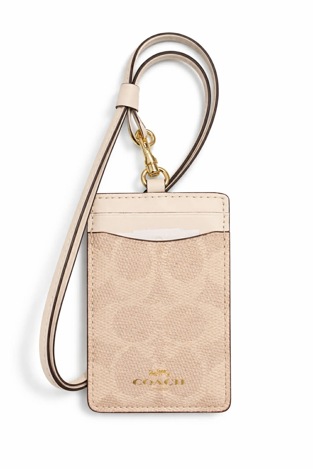 Coach Leather Lanyard ID Card Holder